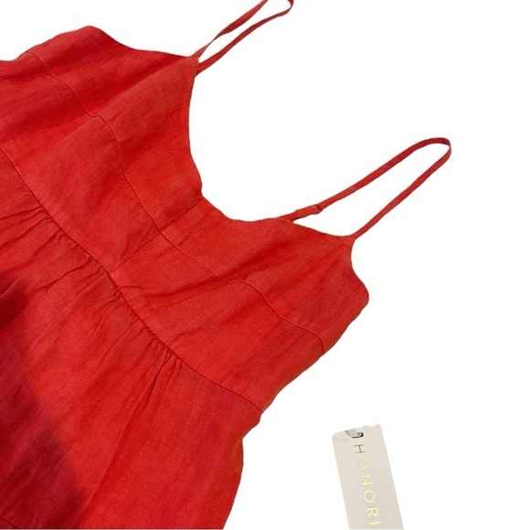 NEW HONORINE Linen Tiered Mini Dress Size Large - Picture 5 of 10